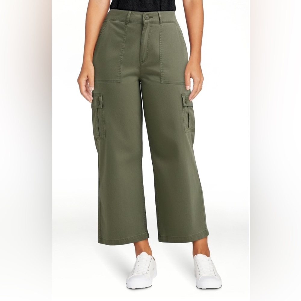 Lee | Heritage Loose Striaght Green Wide Leg Cargo Pants - Picture 2 of 9
